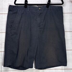 Free World Discord Relaxed Fit Chino Shorts Mens 36 Black Skate Twill